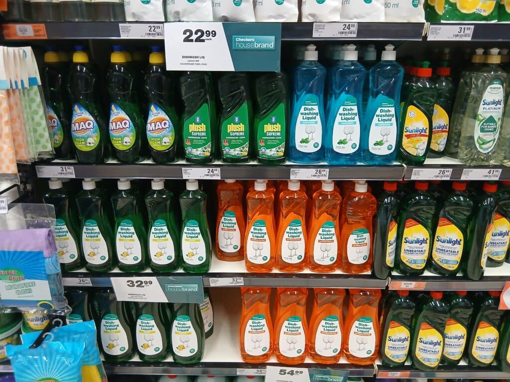 Africa's middle class - Examples of Checkers house brand in South Africa - dish washing liquid category - Sagaci Research