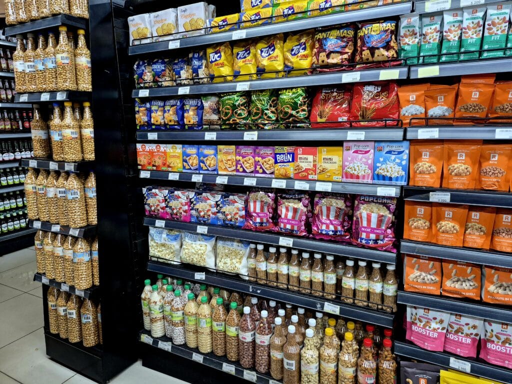 Traditional food on supermarket shelves in Lome, Togo - Sagaci Research