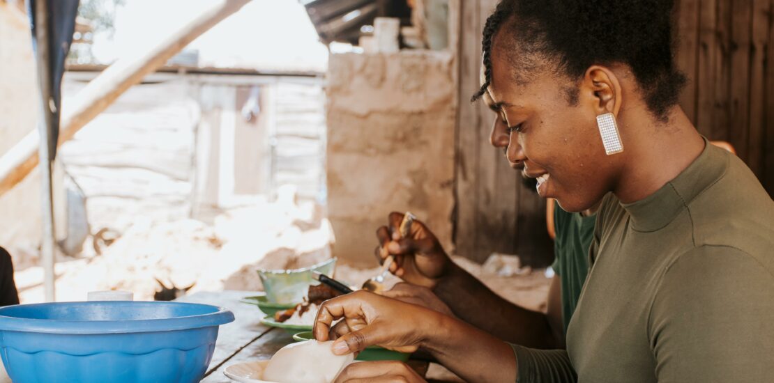 Qualitative consumer insights in Africa - lady eating