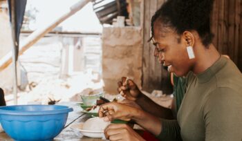 Qualitative consumer insights in Africa - lady eating