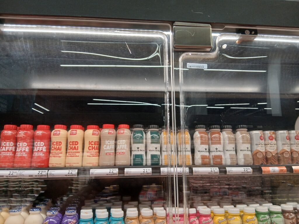 Iced RTD coffees spotted in Checkers, Mushroom Farm, Johannesburg, South Africa - Sagaci Research